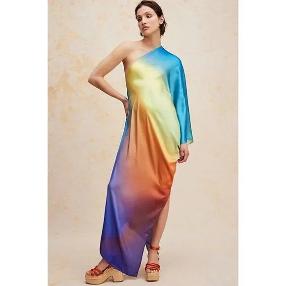 baobab cabana one shoulder ombre dress Baobab Waves 1-shoulder Ombr Maxi Dress by Baobab